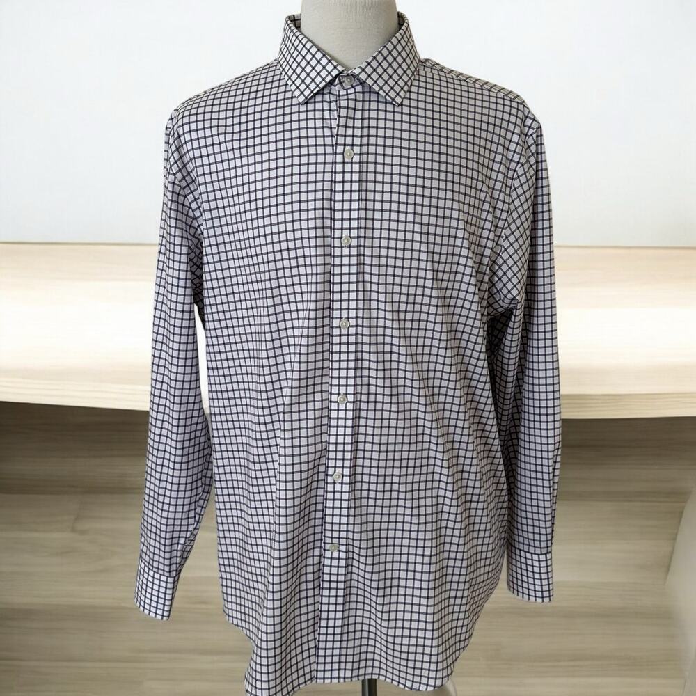 Tommy Hilfiger TheFlex Regular Fit Stretch Men Multi White Long Sleeve Shirt 2XL